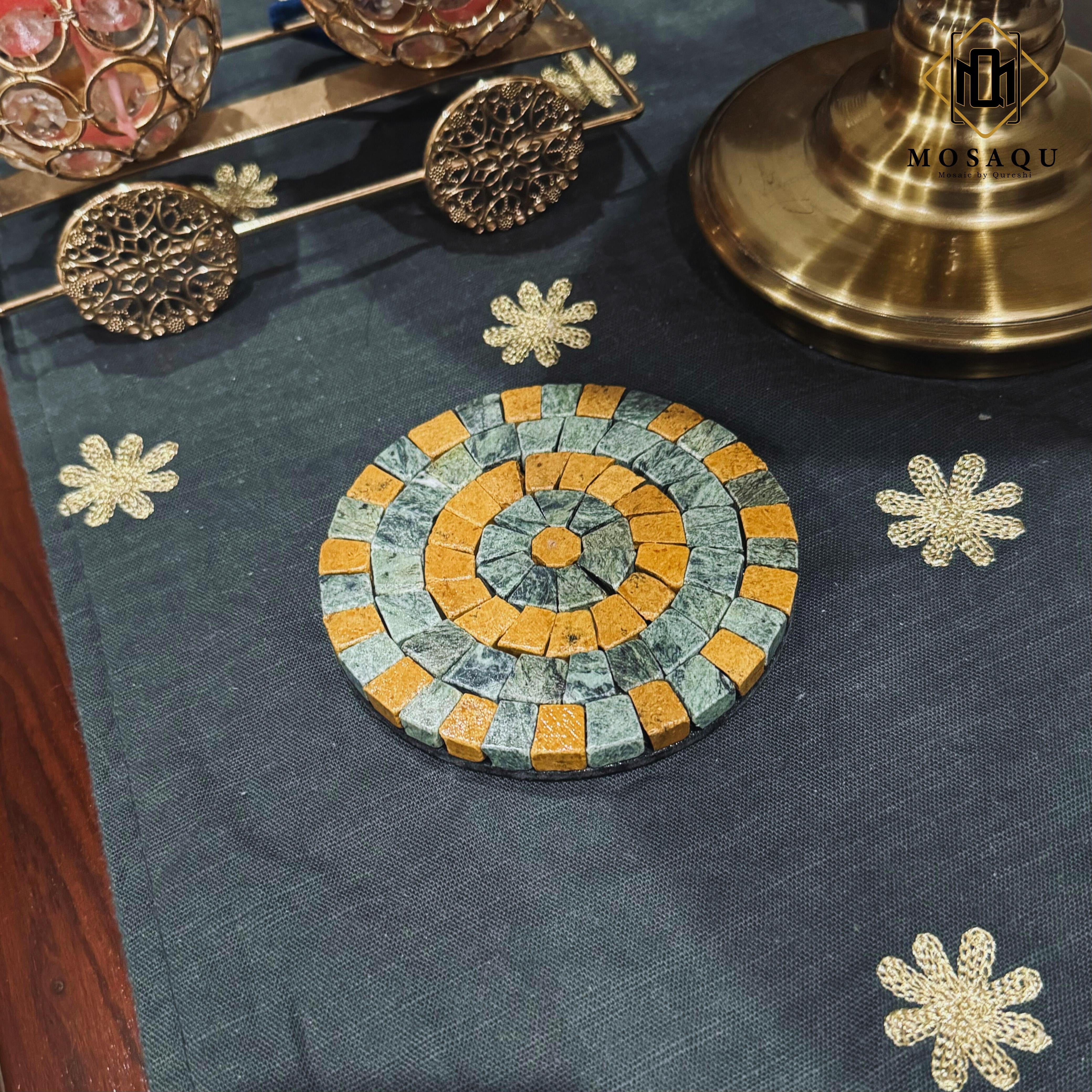Emerald Gild Handmade Coaster for Luxurious Country Home Decor